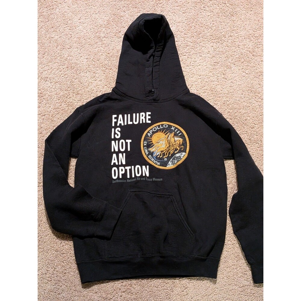 Failure Is Not An Option Hoodie Sweatshirt Women's Size Small Apollo Smithsonian